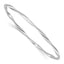 Twisted Slip-On Bangle Bracelet in Sterling Silver, 2.75mm - Sophia Jewelers