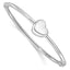 Heart Bangle Bracelet in Sterling Silver, 2.95mm Hinged - Sophia Jewelers