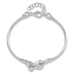 Sterling Silver w/1in ext. Bangle Bracelet