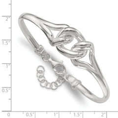 Sterling Silver w/1in ext. Bangle Bracelet