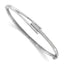 Fancy Cubic Zirconia Bangle Bracelet in Sterling Silver, 6.45mm Hinged - Sophia Jewelers