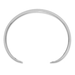 Sterling Silver Polished 15mm Domed Cuff Bangle