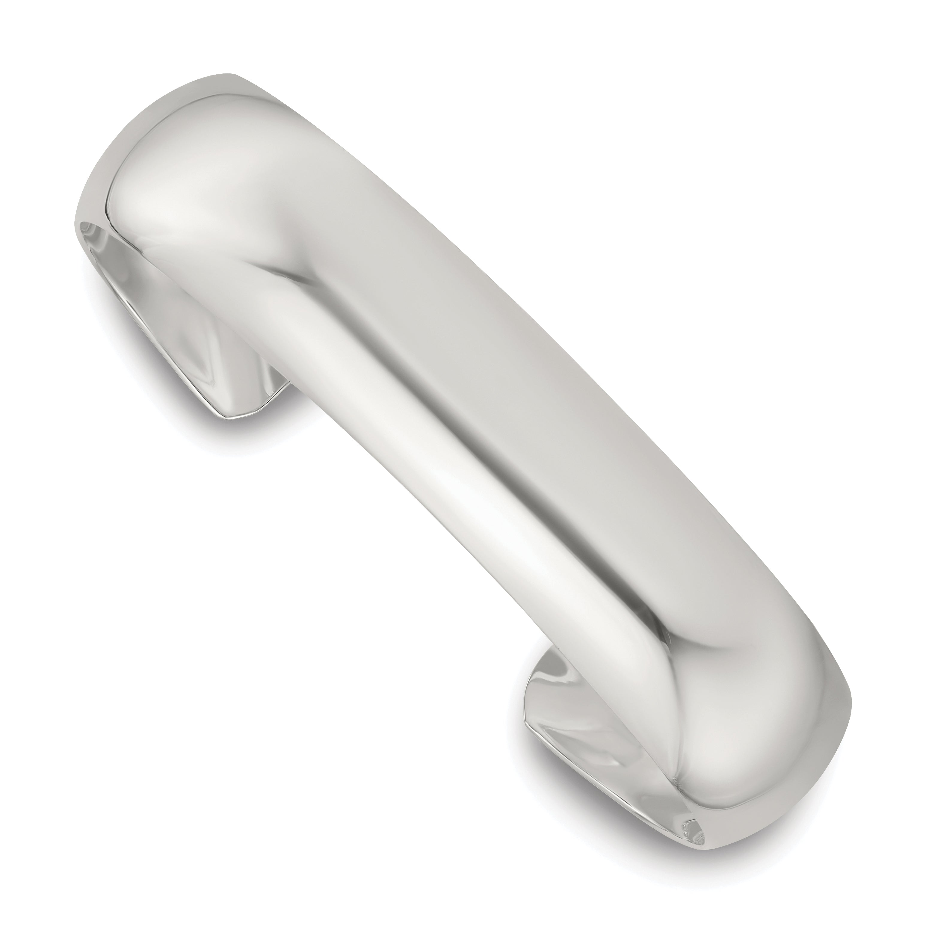 Sterling Silver Polished 15mm Domed Cuff Bangle