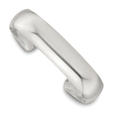 Sterling Silver Polished 15mm Domed Cuff Bangle