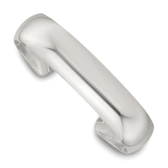 Sterling Silver Polished 15mm Domed Cuff Bangle