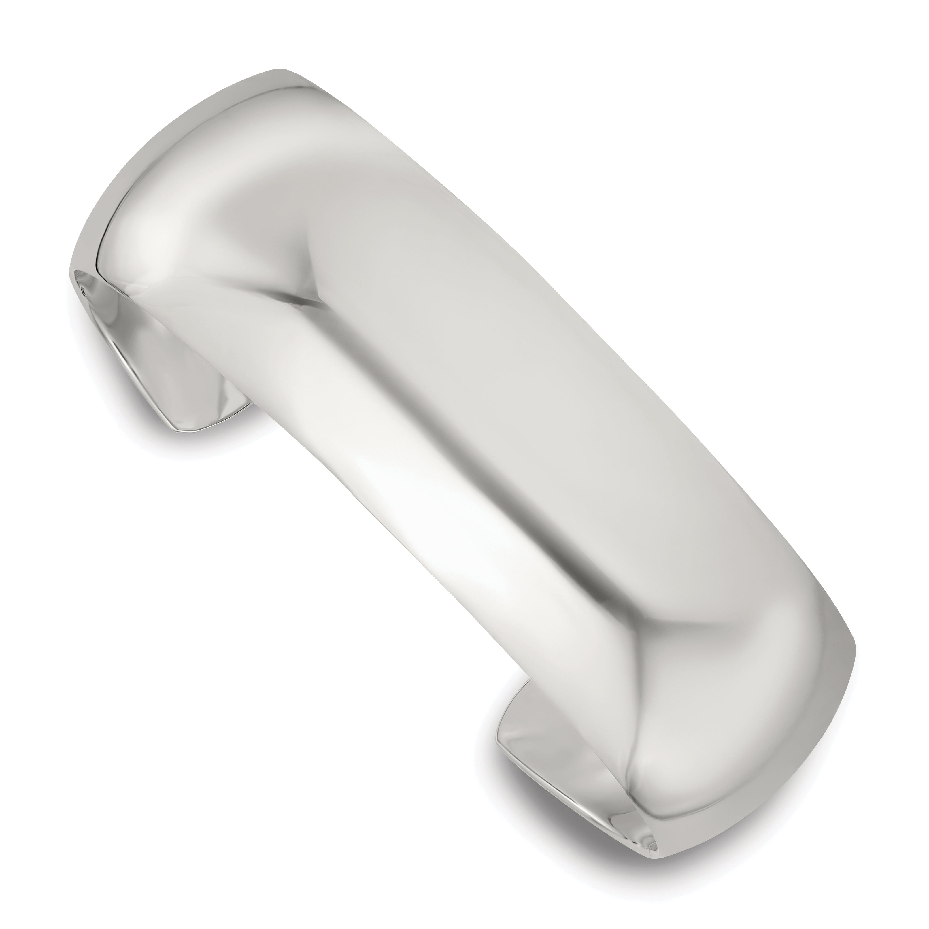 Sterling Silver Polished 20mm Domed Cuff Bangle