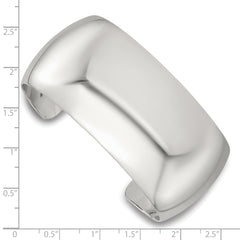 Sterling Silver Polished 30mm Domed Cuff Bangle