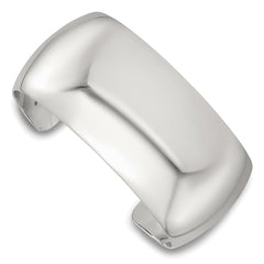 Sterling Silver Polished 30mm Domed Cuff Bangle