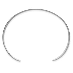 Sterling Silver Polished 15mm Flat Cuff Bangle