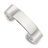 Sterling Silver Polished 15mm Flat Cuff Bangle