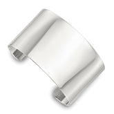 Sterling Silver Polished 40mm Flat Cuff Bangle