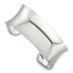 Sterling Silver Polished 25mm Concave Cuff Bangle