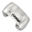 Sterling Silver Polished 30mm Domed Hammered Cuff Bangle