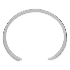 Sterling Silver Polished 20mm Concave Hammered Cuff Bangle