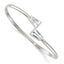Tapered Baguette Cubic Zirconia Flexible Cuff Bracelet in Sterling Silver, 3.4mm - Sophia Jewelers