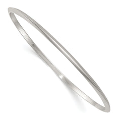 Sterling Silver Polished 2.75mm Knife Edge Slip-on Bangle Bracelet