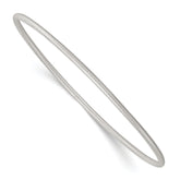 Sterling Silver Polished and Textured 2.00mm Slip-on Bangle Bracelet