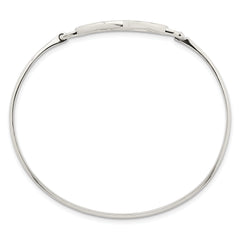 Sterling Silver Polished Open Heart Bangle