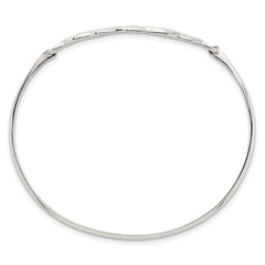 Sterling Silver Polished Celtic Knot Bangle