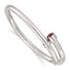 Red Cubic Zirconia on Expandable Bangle Bracelet in Sterling Silver, 4.7mm - Sophia Jewelers