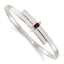 Oval Red Cubic Zirconia Expandable Bangle Bracelet in Sterling Silver, 4.3mm - Sophia Jewelers