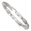 Twisted Greek Key Bangle Bracelet in Sterling Silver, 6.5mm Hinged - Sophia Jewelers