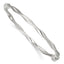 Twisted Bangle Bracelet in Sterling Silver, 3.9mm Hinged - Sophia Jewelers
