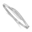 Cubic Zirconia Bangle Bracelet in Sterling Silver, 3.8mm Hinged - Sophia Jewelers