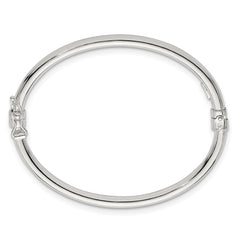 Sterling Silver Polished 3.00mm Hinged Baby Bangle