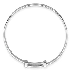 Sterling Silver Rhodium-plated Polished Etched Dragonfly Childrens Expandable Bangle