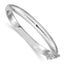 Sterling Silver RH-plated Polished Diamond-Cut 5mm Hinged Baby Bangle Bracelet