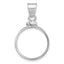 Wideband Distinguished Coin Jewelry Sterling Silver Polished and Diamond-cut 18 x 1.2mm $0.10 Screw Top Coin Bezel Pendant
