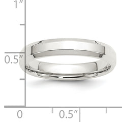Sterling Silver 4mm Beveled Edge Size 13.5 Band
