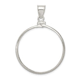 Wideband Distinguished Coin Jewelry Sterling Silver Polished 30.5 x 2.1mm $0.50 Screw Top Coin Bezel Pendant
