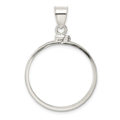 Wideband Distinguished Coin Jewelry Sterling Silver Polished 26.4 x 1.8mm Susan B. Anthony Screw Top Coin Bezel Pendant
