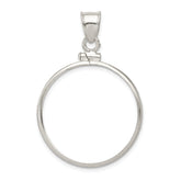 Wideband Distinguished Coin Jewelry Sterling Silver Polished 26.4 x 1.8mm Susan B. Anthony Screw Top Coin Bezel Pendant