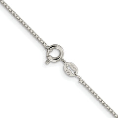 Sterling Silver Rhodium-plated 1.15mm 8 Sided Diamond-cut Box Chain