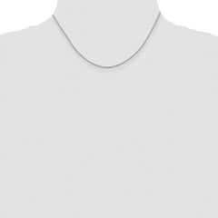 Sterling Silver Rhodium-plated 1.15mm 8 Sided Diamond-cut Box Chain