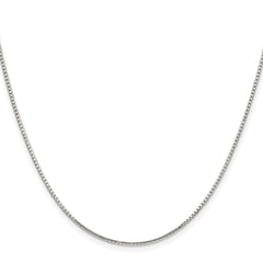 Sterling Silver Rhodium-plated 1.25mm 8 Sided Diamond-cut Box Chain