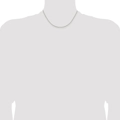 Sterling Silver Rhodium-plated 1.25mm 8 Sided Diamond-cut Box Chain