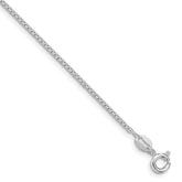 Sterling Silver Rhodium-plated 1.25mm 8 Sided Diamond-cut Box Chain