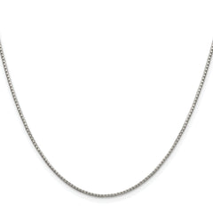 Sterling Silver Rhodium-plated 1.35mm 8 Sided Diamond-cut Box Chain