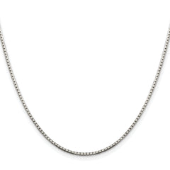 Sterling Silver Rhodium-plated 1.5mm 8 Sided Diamond-cut Box Chain