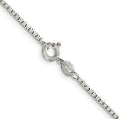 Sterling Silver Rhodium-plated 1.5mm 8 Sided Diamond-cut Box Chain
