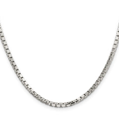 Sterling Silver 2.9mm 8 Sided Diamond-cut Box Chain