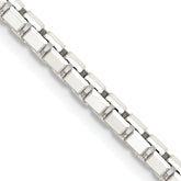 Sterling Silver 2.9mm 8 Sided Diamond-cut Box Chain