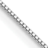 Sterling Silver Rhodium-plated .8mm Box Chain With 2in ext.