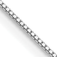 Sterling Silver Rhodium-plated .8mm Box Chain With 2in ext.