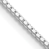 Sterling Silver Rhodium-plated 1.25mm Box Chain With 4in ext.