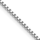 Sterling Silver Rhodium-plated 1.4mm Box Chain With 4in ext.